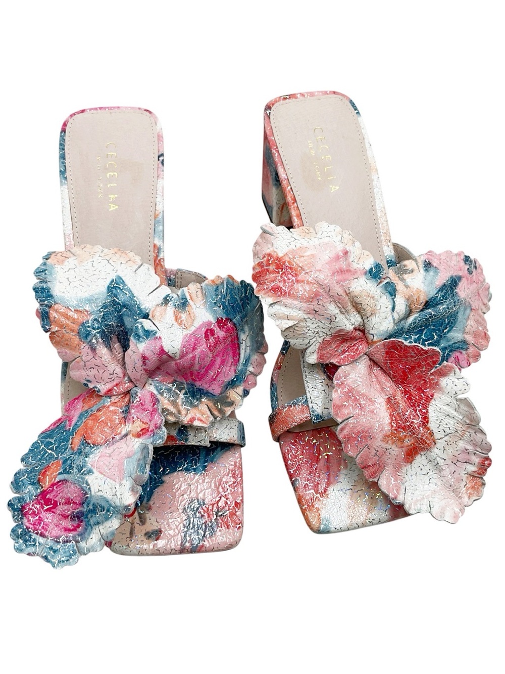 {Cecelia New York} Happy Flower Leather Sandals